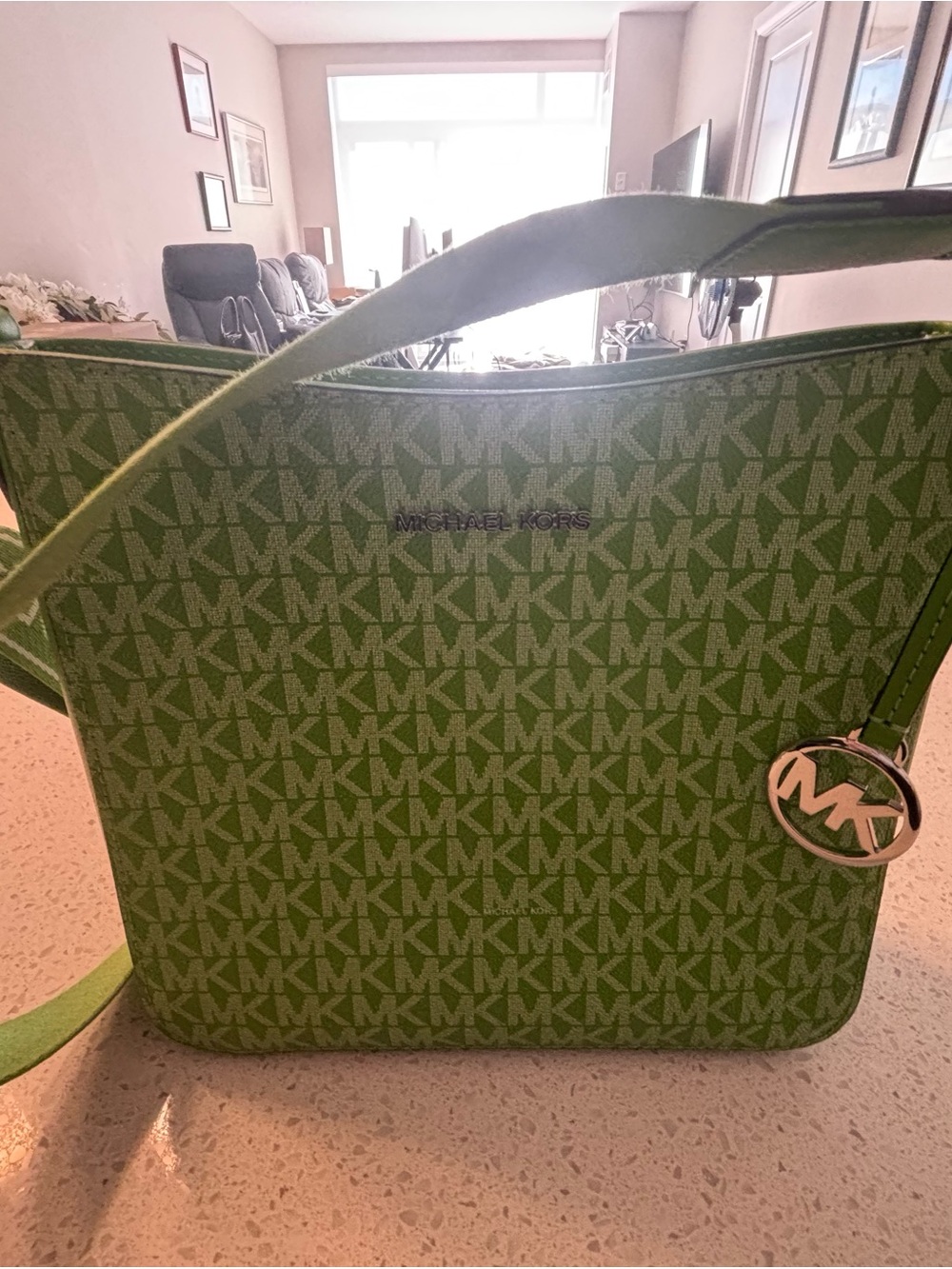 Michael Kors Green Signature MK Crossbody Bag